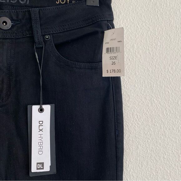 NWT DL1961 Joy Flare Jeans Hail Black DLX Hybrid Size 26 - Picture 12 of 16